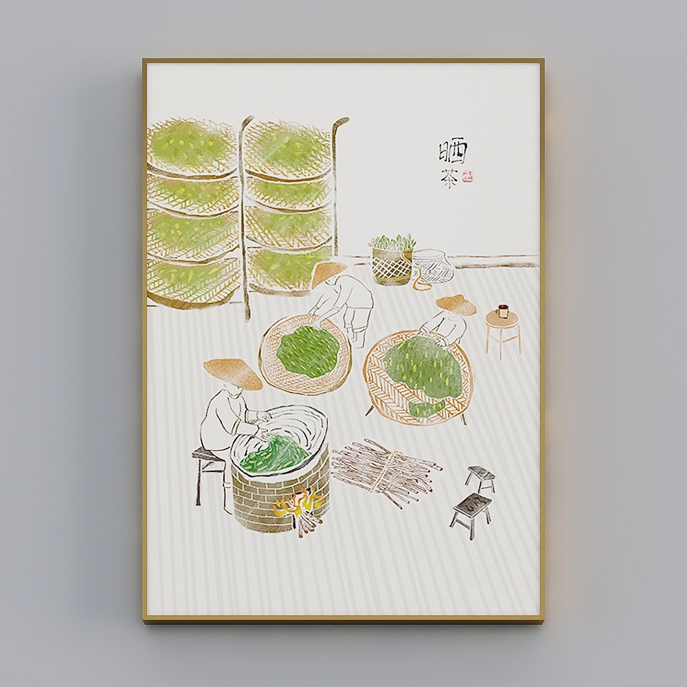 Hailong Hong - New Chinese - Living Room Decorative Painting - Returned to the garden