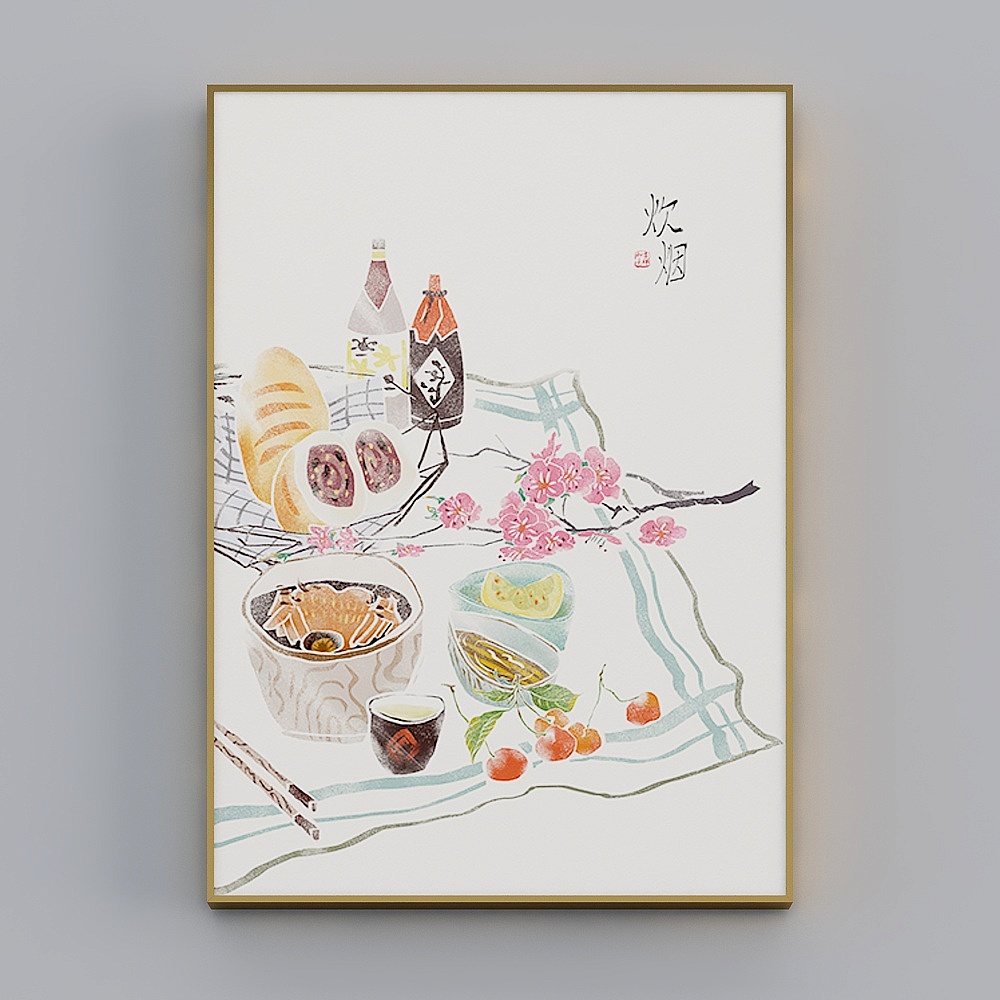 Hailong Hong - New Chinese - Living Room Decorative Painting - Returned to the garden