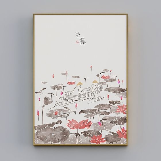 海龍紅 -- 客廳裝飾畫 - 歸來園館