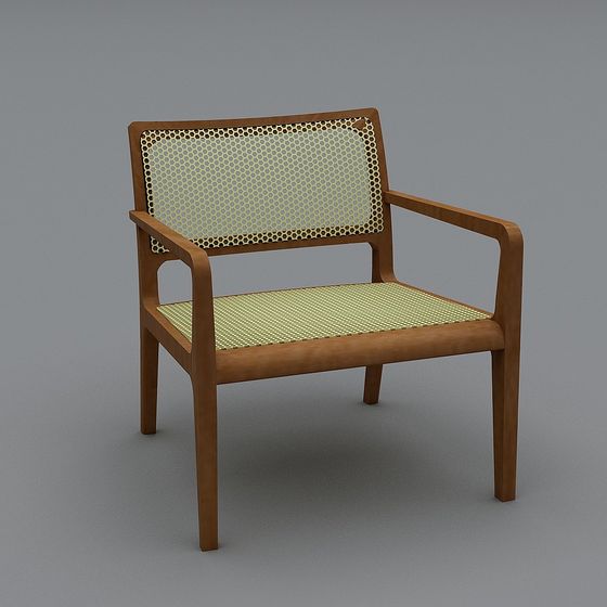 Modern Retro Chair 3D model with Unique Design