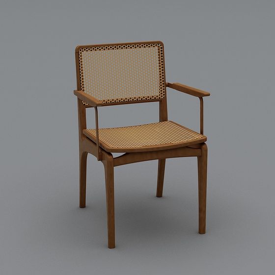 Elegant Low-Polygon Chair 3D model for Versatile Use