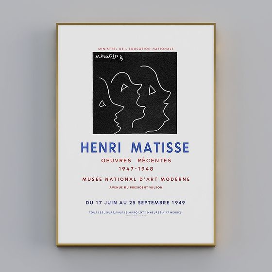 Henri Matisse Poster 3D Model