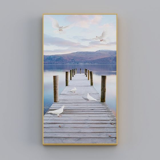 Tranquil Lake Dock 3D Model - Peace Bridge