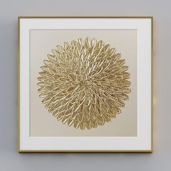 Golden Bloom Low-Poly 3D model