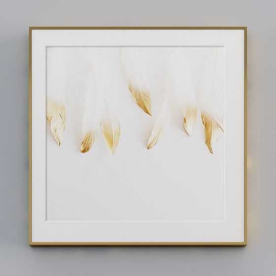 Feather Art Frame 3D model
