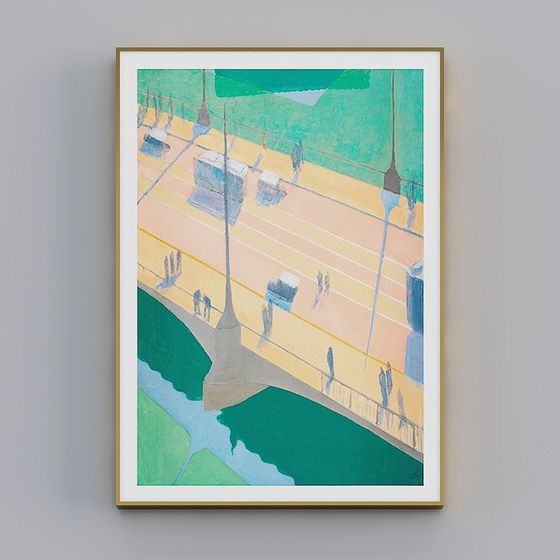 Vibrant Low-Polygon Bridge 3D Model