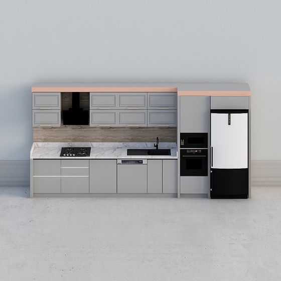 Modern Minimalist Kitchen 3D model