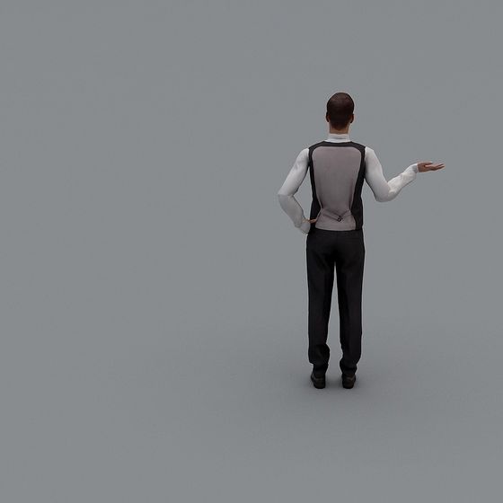 Elegant Formal Suit Character 3D model