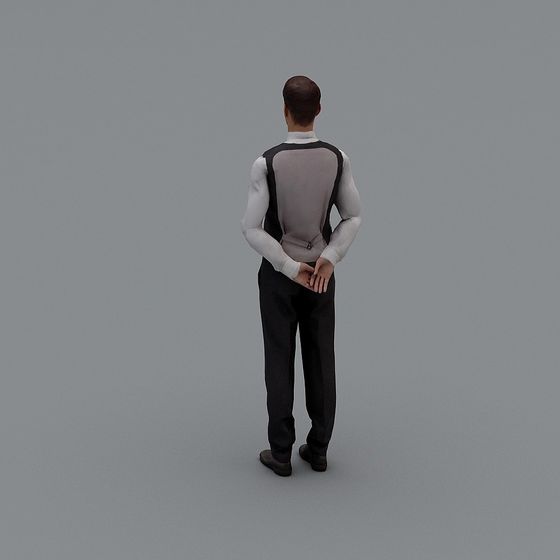 Elegant Gent Low Poly 3D Model for Creative Projects