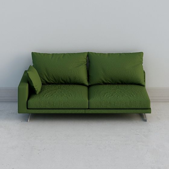 Urban Green Sofa 3D model for Modern Interiors