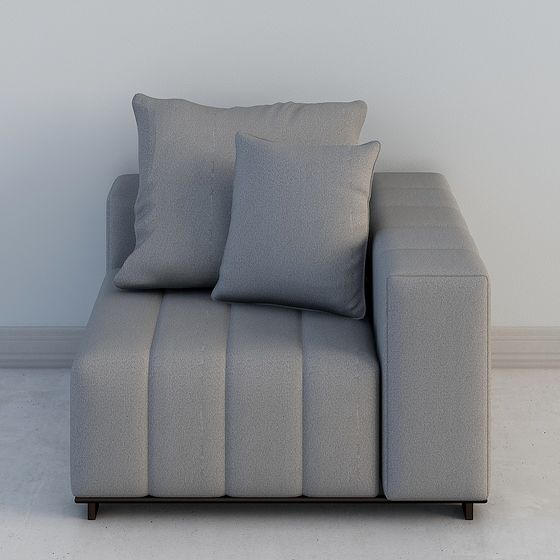 Elegant Low-Poly Sofa 3D model for Contemporary Spaces