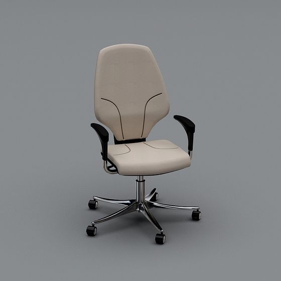 Elegant Scandinavian Style Office Chair 3D model