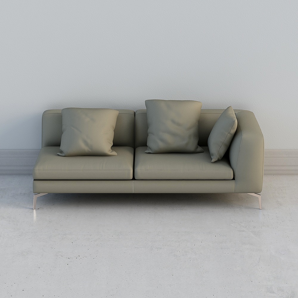 Low Polygon Modern Sofa 3D Model