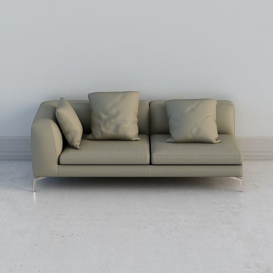 Elegant Low-Polygon 3D Sofa Model