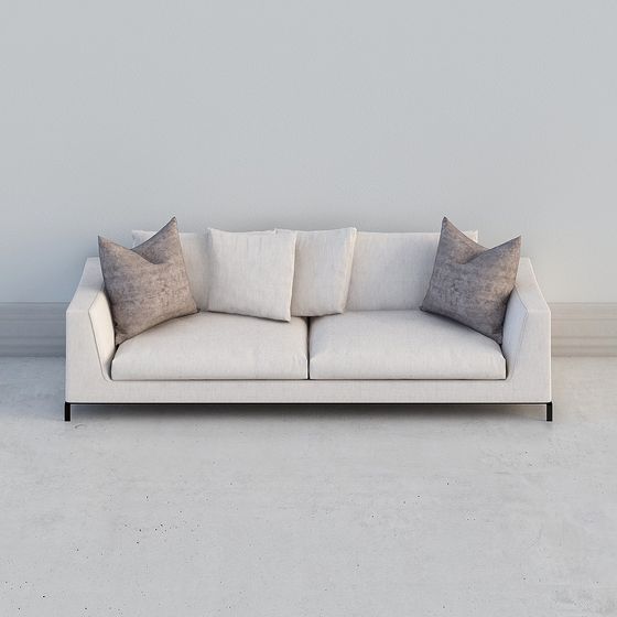 Contemporary Low-Polygon Sofa 3D model for Stylish Interiors