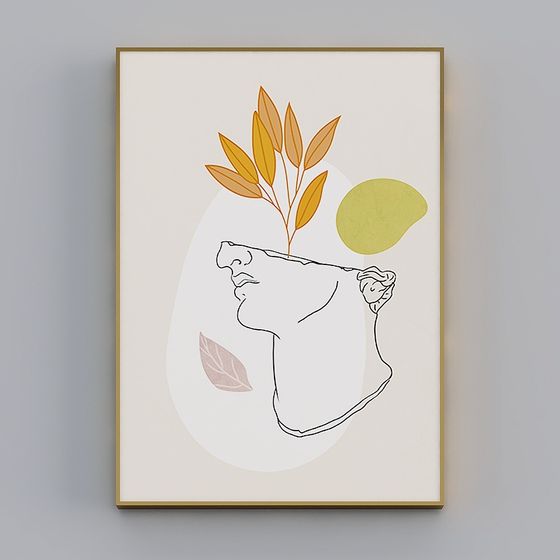 Beautiful Abstract Portrait 3D Model for Designers