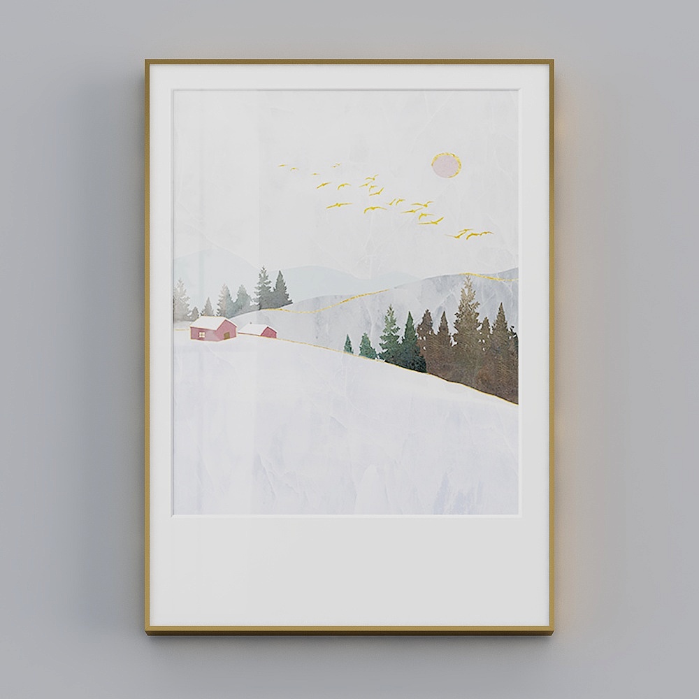 Hailong Red - Nordic Wind - Living Room Decorative Painting - All Year round