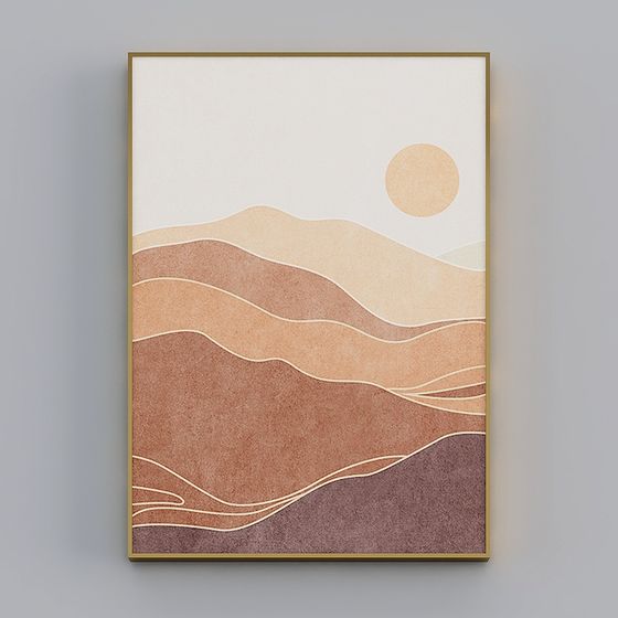 Low Poly Desert Artwork 3D model