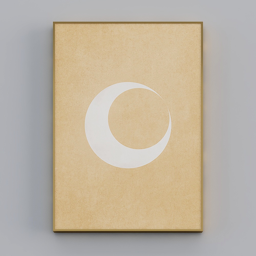 Hailong Red - Nordic Wind - Living Room Decorative Painting - Long moon