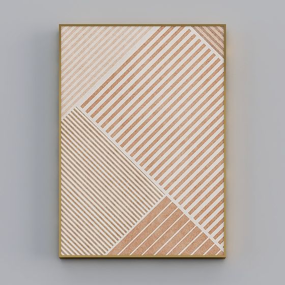 Abstract Line Art 3D model for Modern Aesthetics