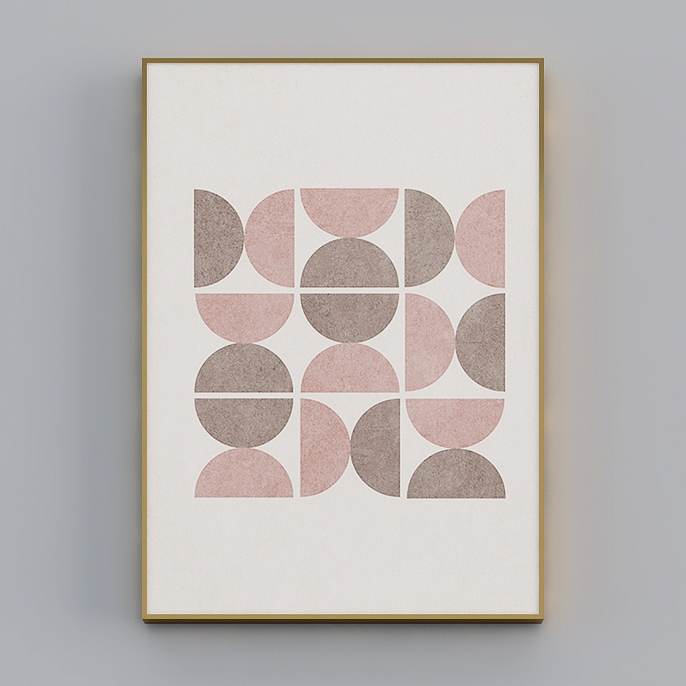 Hailong Red - Nordic Wind - Living Room Decorative Painting - Long moon