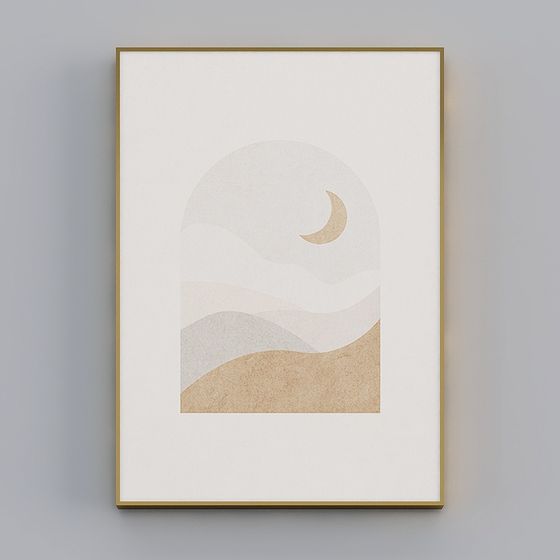 Moonlit Waves Low Poly 3D Model