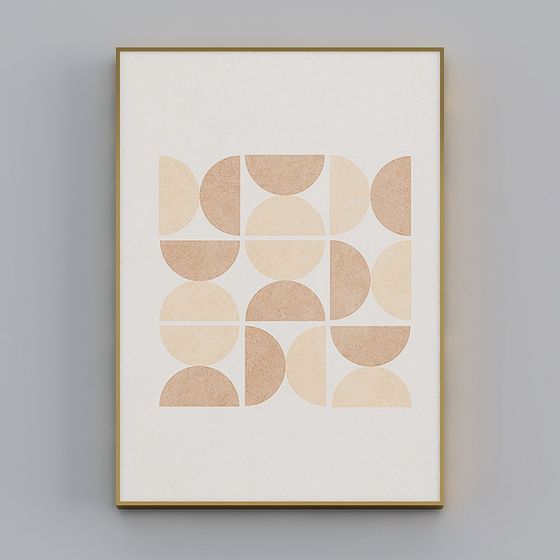 Stylish Abstract Geometric Artwork 3D model