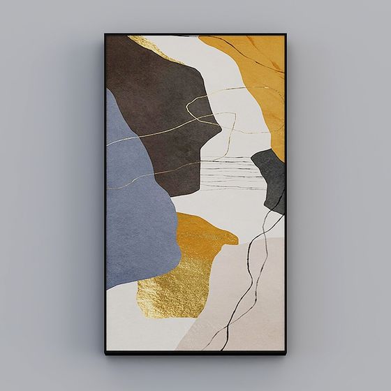 Abstract Gold Flow 3D model