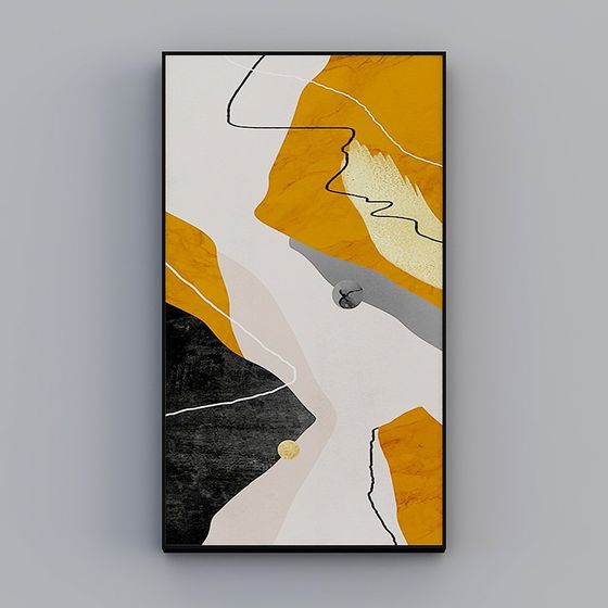 Stylish Abstract Line Art 3D model