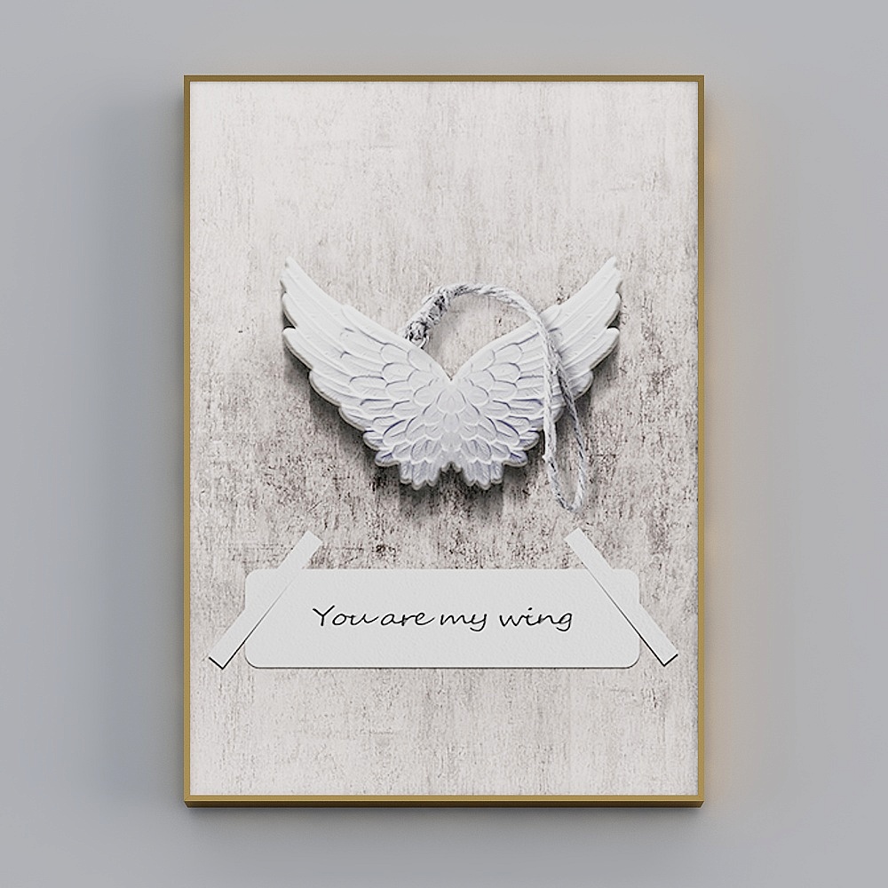 Hailong Red - Nordic Wind - Bedroom Bedside Decorative Painting - Qingyu