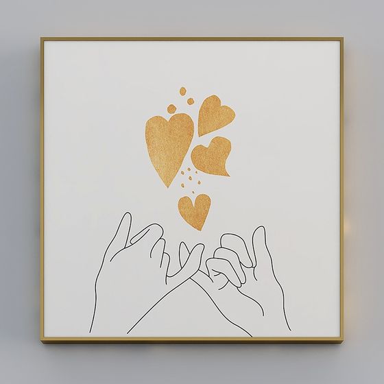Heartfelt Connection 3D Model Art for Modern Spaces
