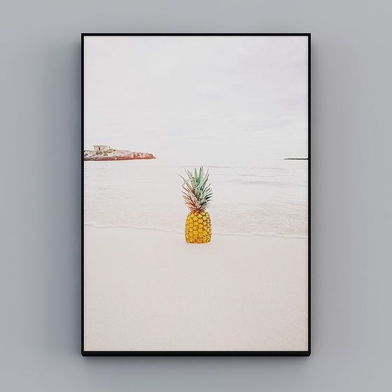 Vibrant Pineapple Beach 3D model