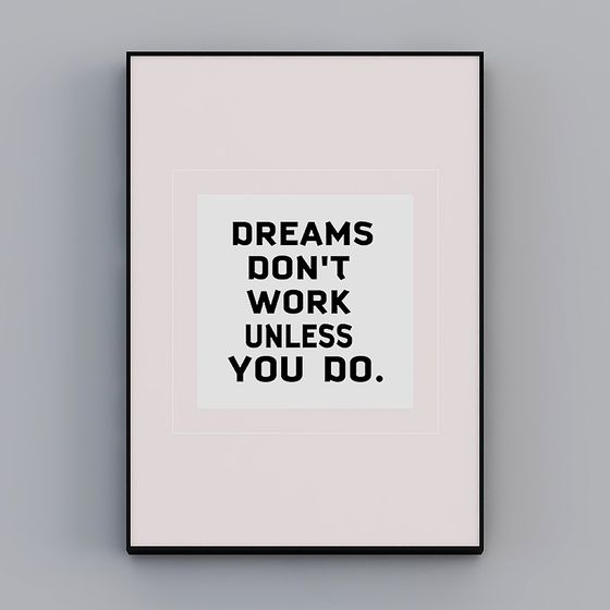 Inspiring Quote 3D Model - Minimalist Design