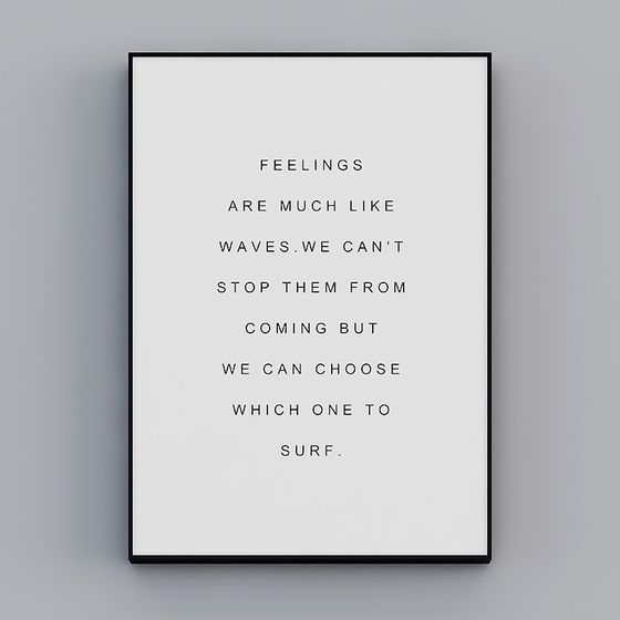 Minimalist 3D Model: Feelings Like Waves