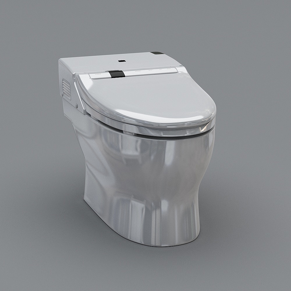 Modern Minimalist Smart Toilet 3D model