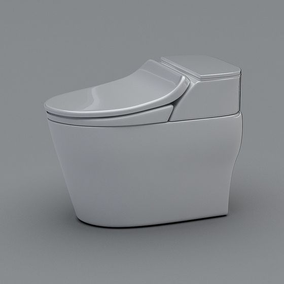 Modern Minimalist Smart Toilet 3D model