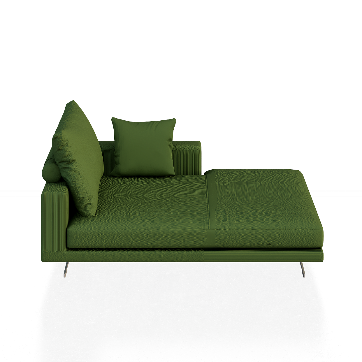 Urban Green Sofa 3D Model – Minimalist Green Fabric