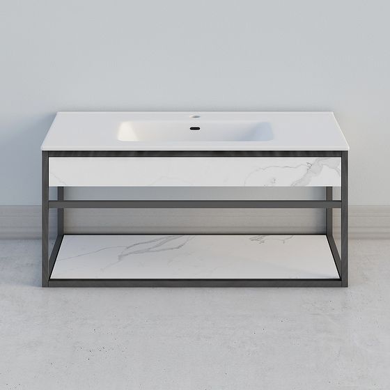 Sleek Bathroom Vanity 3D model for Contemporary Spaces