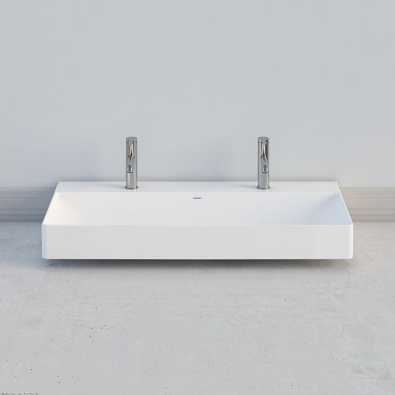 Stylish Low-Poly Wash Basin 3D Model for Modern Spaces