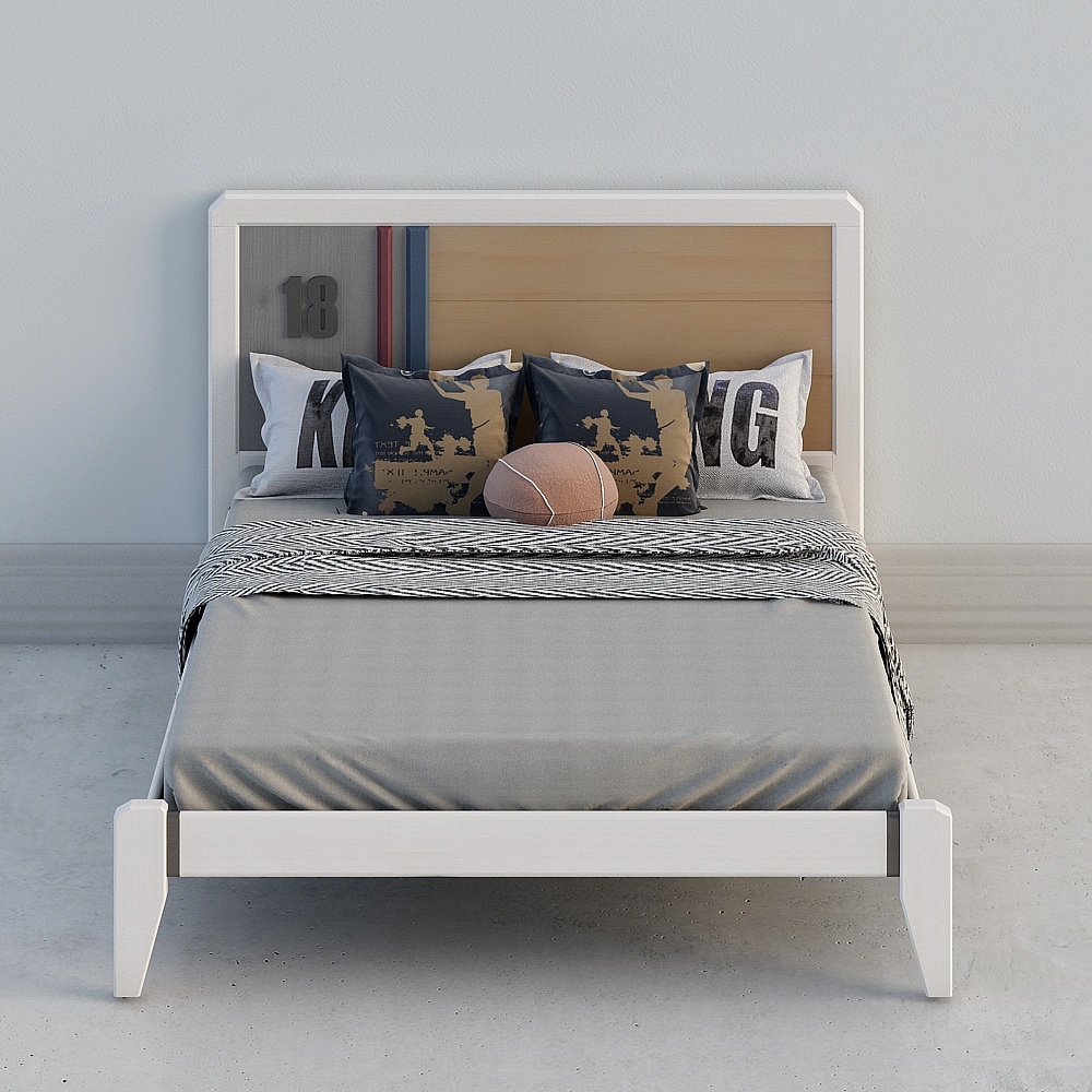 Colorful industrial style single bed