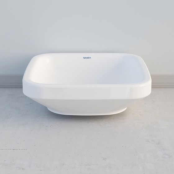 Square Ceramic Sink 3D model for Modern Design