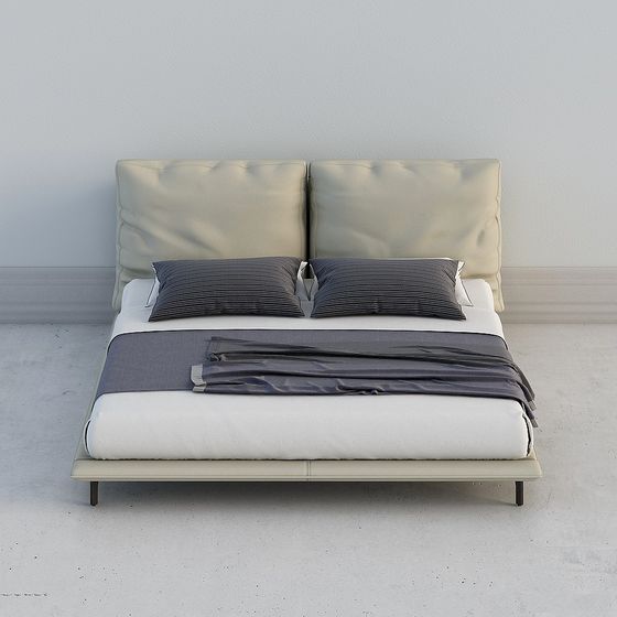 Modern Minimalist Bed 3D model
