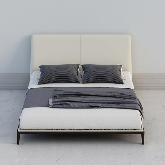 Minimalist 3D Bed Frame Model for Modern Spaces