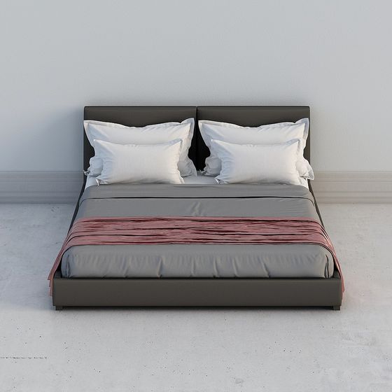 Modern Minimalist 3D Bed Model Design