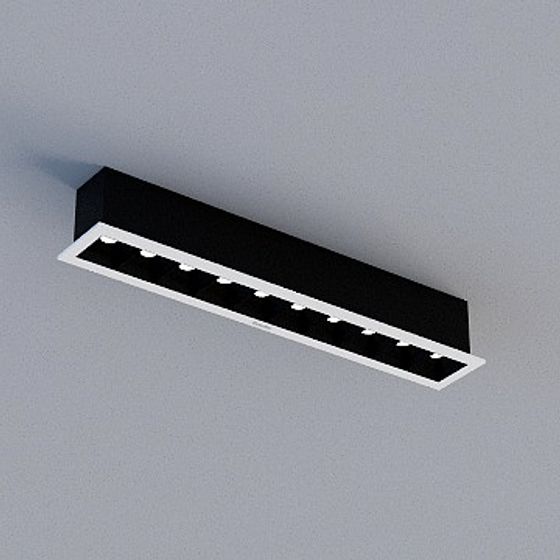 3D Buckle Panel Model in Black