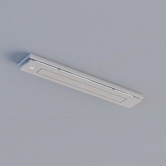 3D Buckle Panel Model in Gray