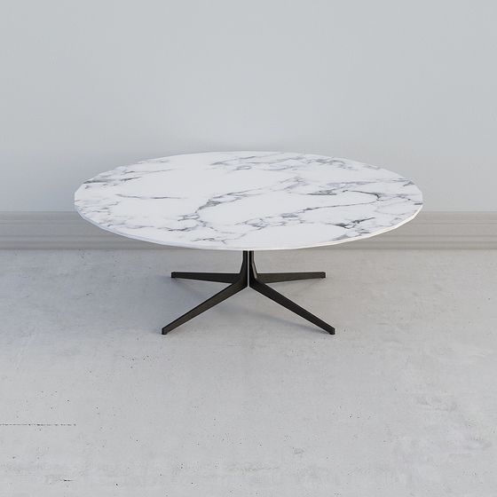 Elegant Marble Round Table 3D model