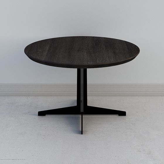 Stylish Low-Polygon Round Table 3D model