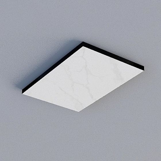 Frameless Honeycomb Panel 3D Model in Black