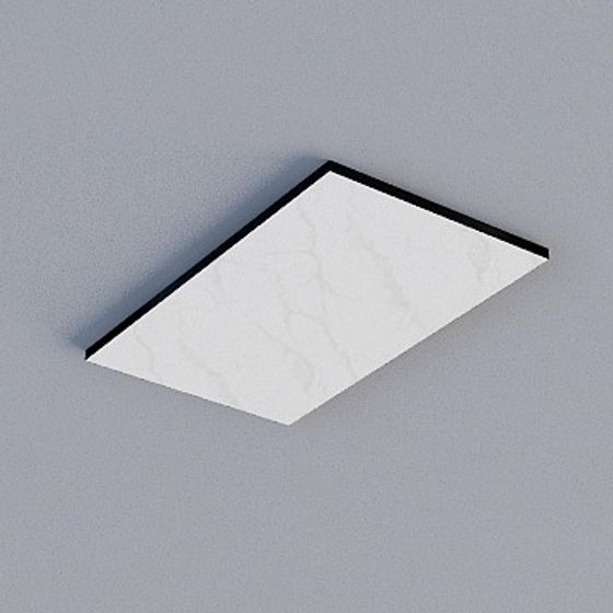 Frameless Honeycomb Panel 3D Model in Black